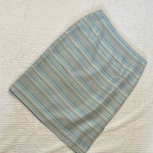 LOFT blue-gray  striped shimmery skirt size 8
